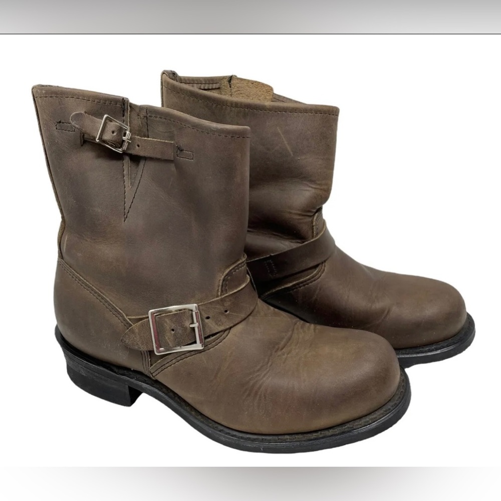 Women boots size 8 Frye 77500 vintage biker ankle motorcycle work engineering
